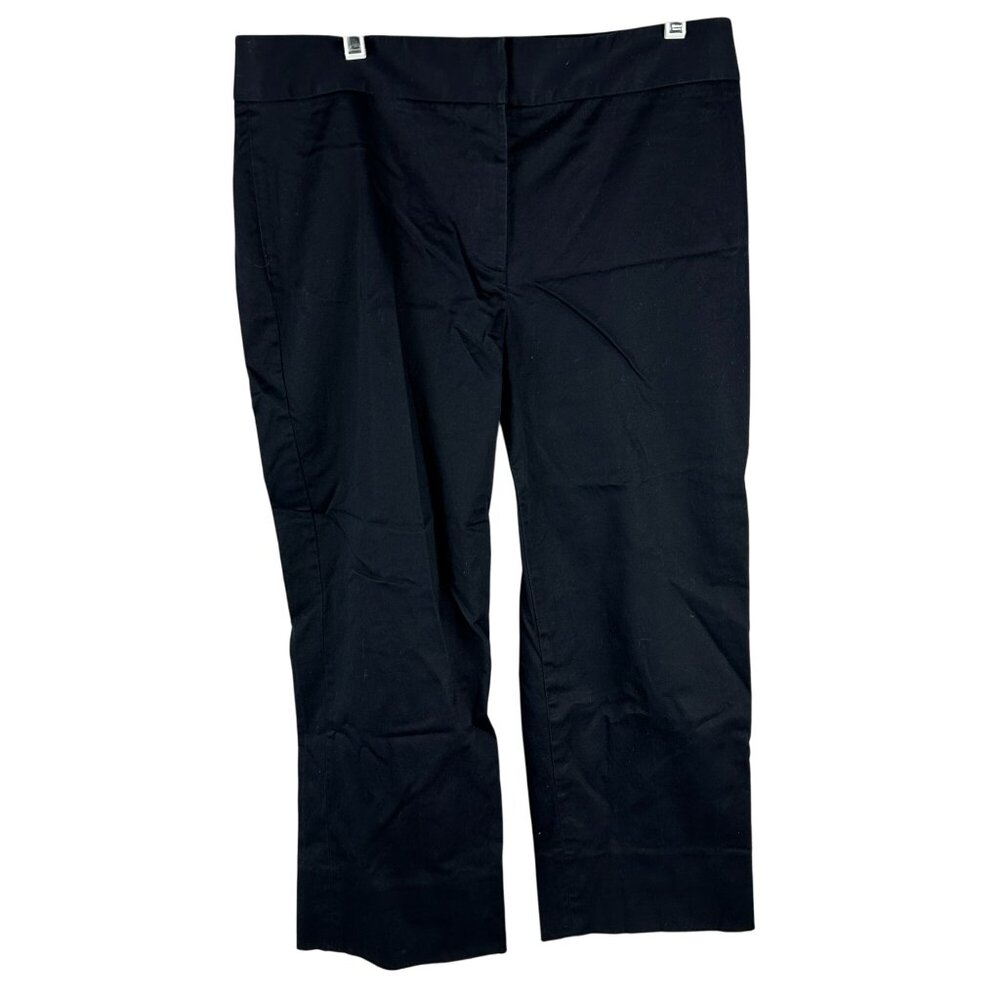 Oscar De La Renta Womens Black Cotton/Spandex Pants Size 12